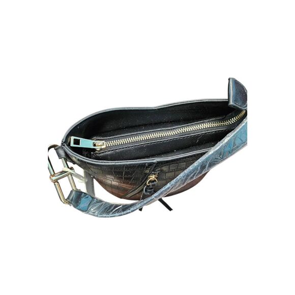 Alyssa Black Textured Bucket Bag Crossbody Purse NEW TAGS - Picture 6 of 9